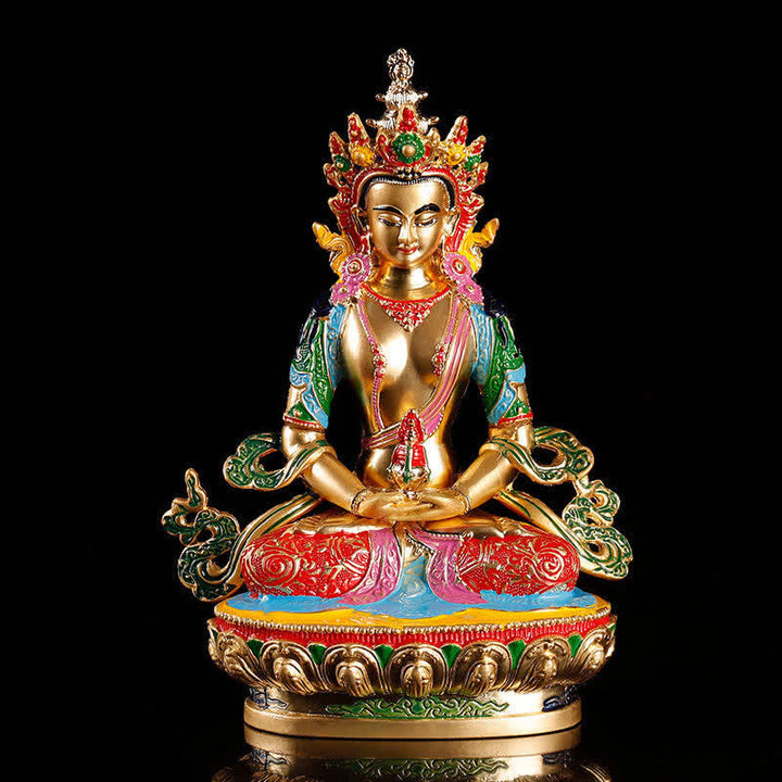 Figura de Buda de la longevidad, estatua de serenidad, decoración del hogar