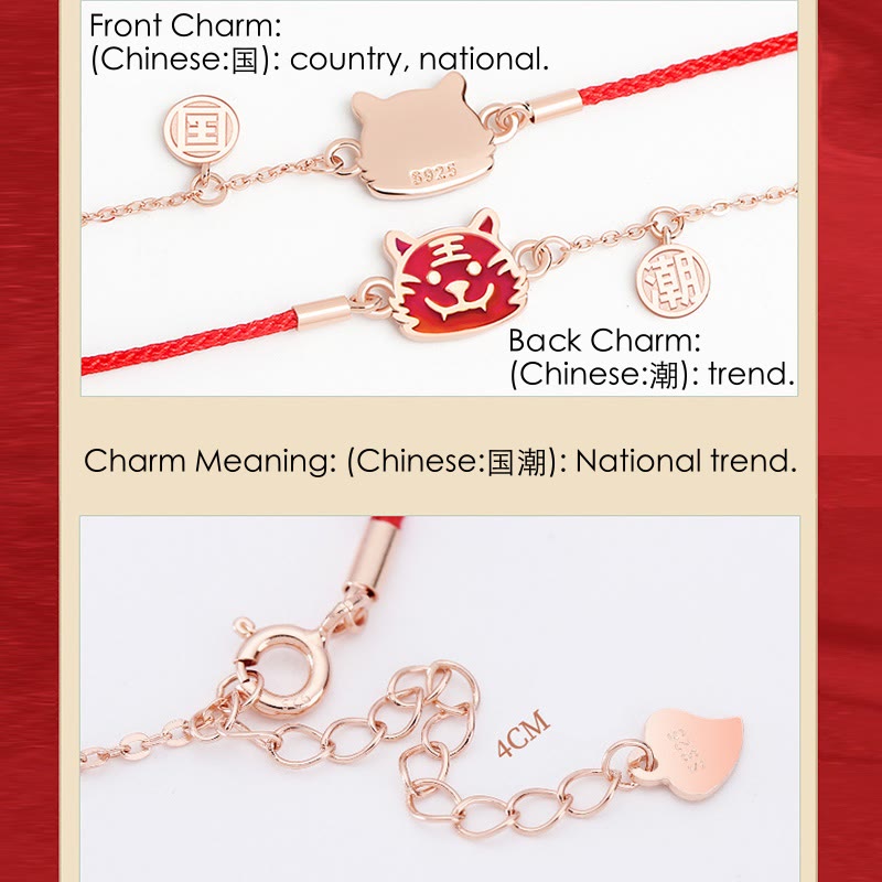 Pulsera de cadena de hilo rojo con Buddha Stones , Plata de Ley 925, que cambia de color, protección de la suerte del zodiaco chino - image 9