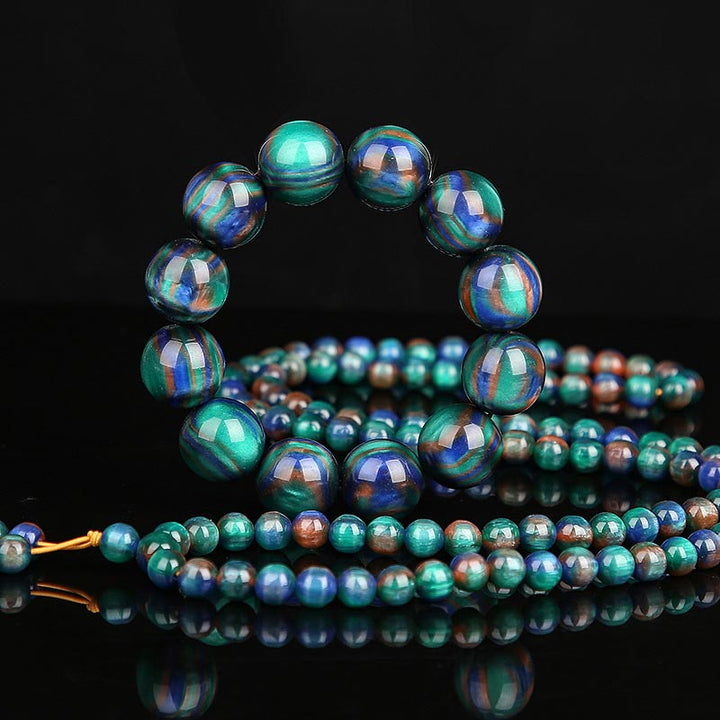 Anillo de pulsera positiva Mala de sauce marino colorido con Buddha Stones