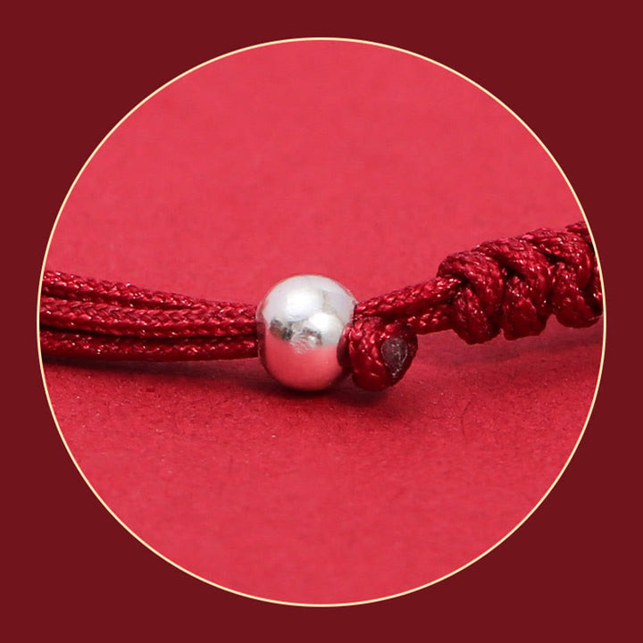 Pulsera trenzada de plata de ley 999 con Buddha Stones PiXiu, cuentas de cuarzo fresa, riqueza y suerte