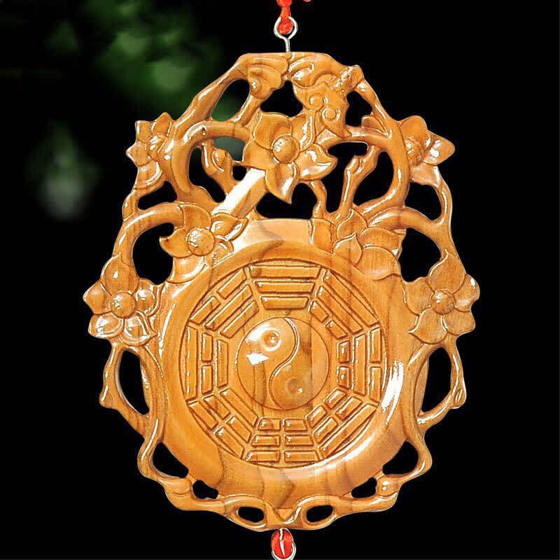 Mapa Feng Shui Bagua Madera de Durazno Mapa de Energía de Equilibrio Anudado Chino - image 2