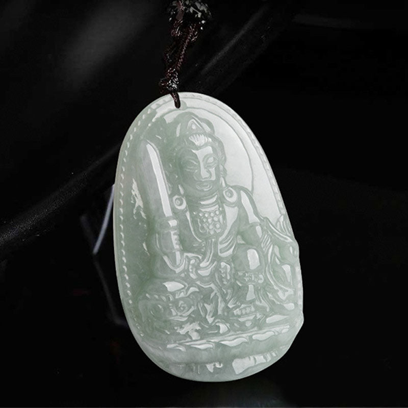 Buddha Stones Zodíaco Chino Buda Natal Jade Riqueza Prosperidad Collar Colgante - image 6