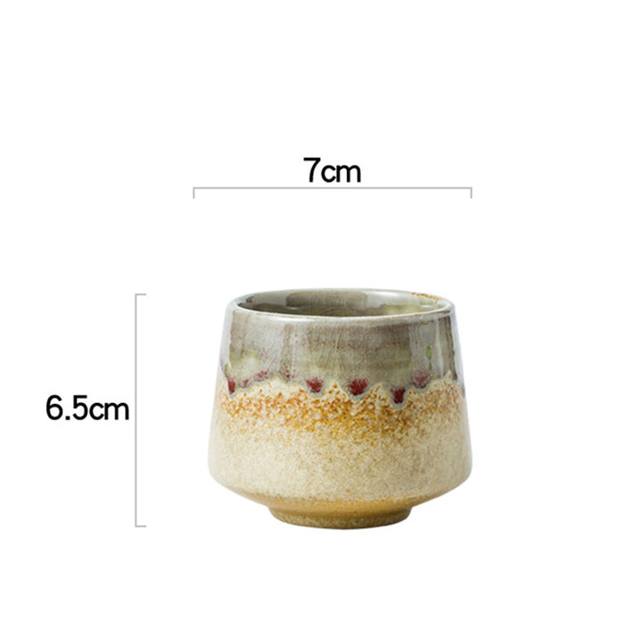 Taza de café de cerámica con cambio de horno Retro Buddha Stones , taza de café expreso de té, 200ml