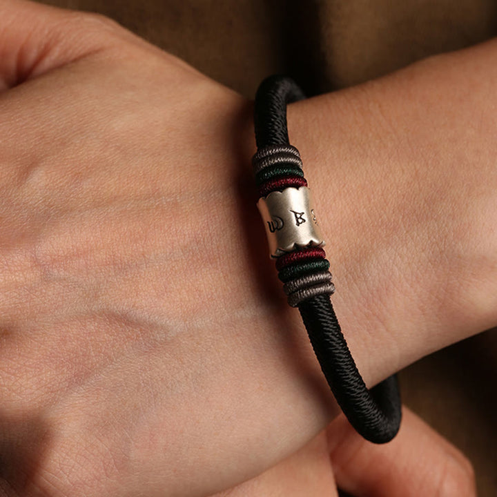 Pulsera con hebilla magnética de plata de ley 999 con Buddha Stones Om Mani Padme Hum Peace - image 9