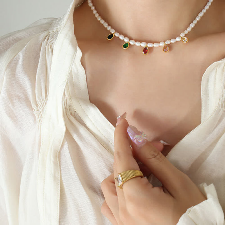 Colgante de collar de pureza de piedra de cristal de perla