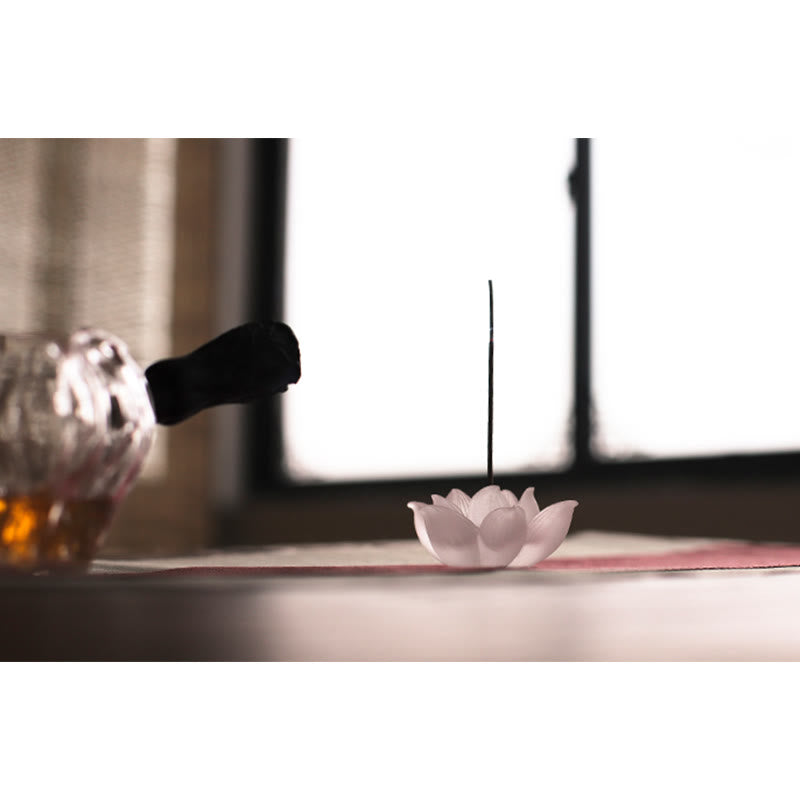 Quemador de incienso Mini Lotus Liuli Crystal Healing Meditation Stick
