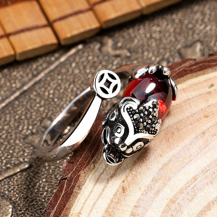 Anillo ajustable de riqueza de Buddha Stones FengShui Genstone PiXiu