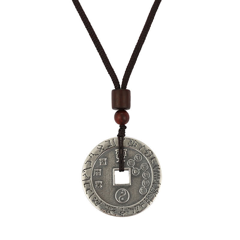 Colgante de collar de energía de equilibrio de estrella de moneda de cobre Bagua Yin Yang de Buddha Stones - image 9