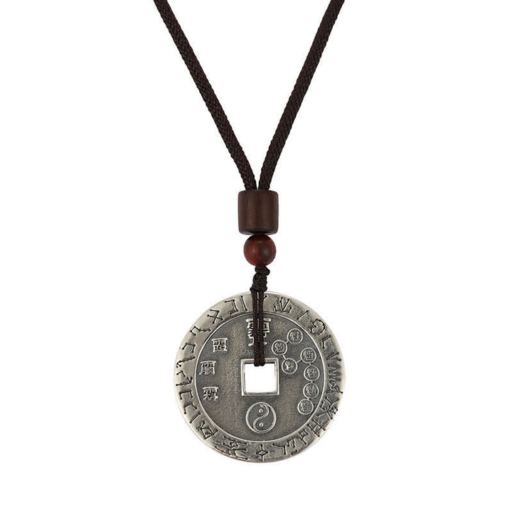 Colgante de collar de energía de equilibrio de estrella de moneda de cobre Bagua Yin Yang de Buddha Stones - image 9