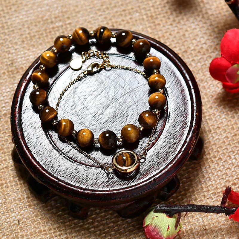 Pulsera Positiva de Cristal de Cuarzo Fresa con Piedra Solar de Buddha Stones