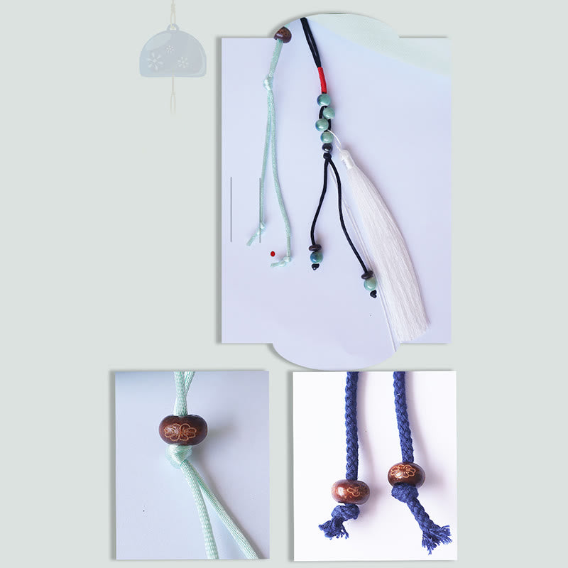 Bolso de hombro de lona con flores bordadas hechas a mano con Buddha Stones - image 13