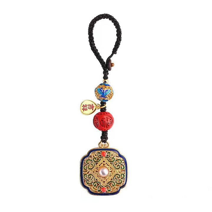 Llavero con dije de Ruyi con bendición del personaje Fu de Buddha Stones