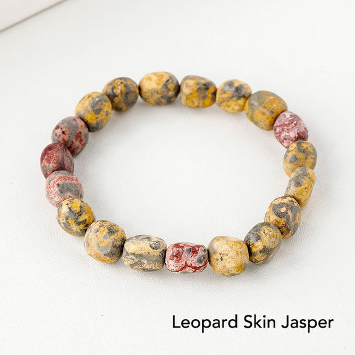 Pulsera de conciencia espiritual de piedra de cristal de forma irregular natural
