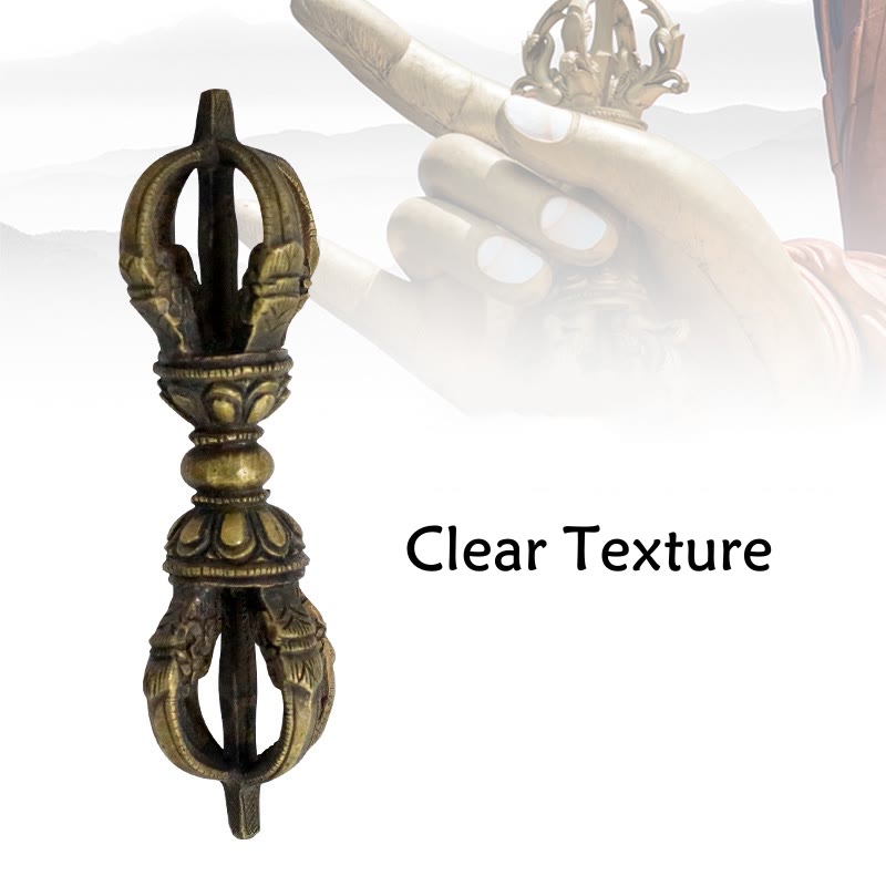 Buddha Stones hechas a mano Nepal cinco puntas tres puntas Vajra Dorje fuerza decoración de cobre