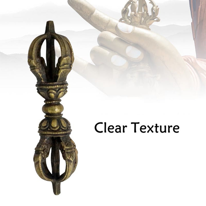Buddha Stones hechas a mano Nepal cinco puntas tres puntas Vajra Dorje fuerza decoración de cobre