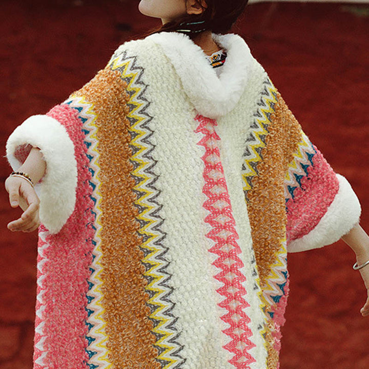 Mantón de rayas multicolor tibetano con Buddha Stones , bufanda de viaje acogedora para invierno