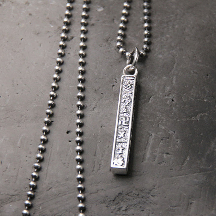 Colgante de plata de ley 925 con símbolo de la esvástica de Buda Om Mani Padme Hum tibetano - image 3