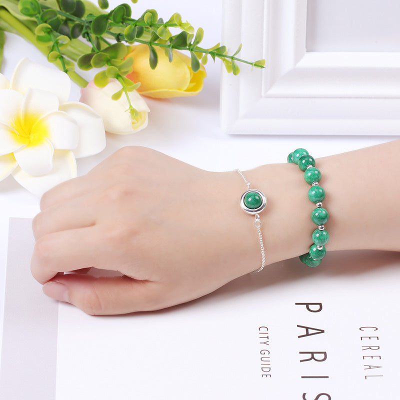 Pulsera Positiva de Cristal de Cuarzo Fresa con Piedra Solar de Buddha Stones