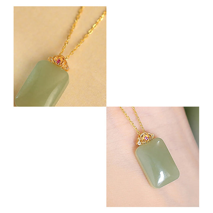 Collar con colgante de mariposa de Buda sonriente de la suerte, Jade cian Natural de Plata de Ley 925 - image 45