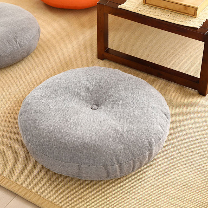 Cojín de lino con diseño simple de loto y Buddha Stones para meditación, decoración para el hogar y la sala de estar.