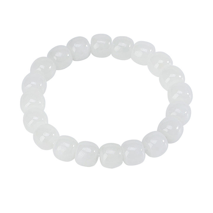 Pulsera de bendición de la felicidad de jade blanco hetiano con Buddha Stones - image 7