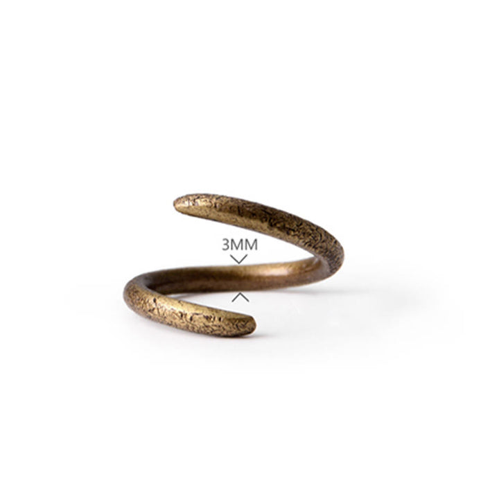 Anillo ajustable de cobre con diseño simple de Buddha Stones