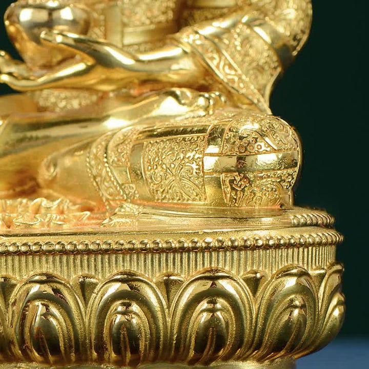 Figura de Buda Shakyamuni, estatua de cobre de iluminación, decoración para el hogar