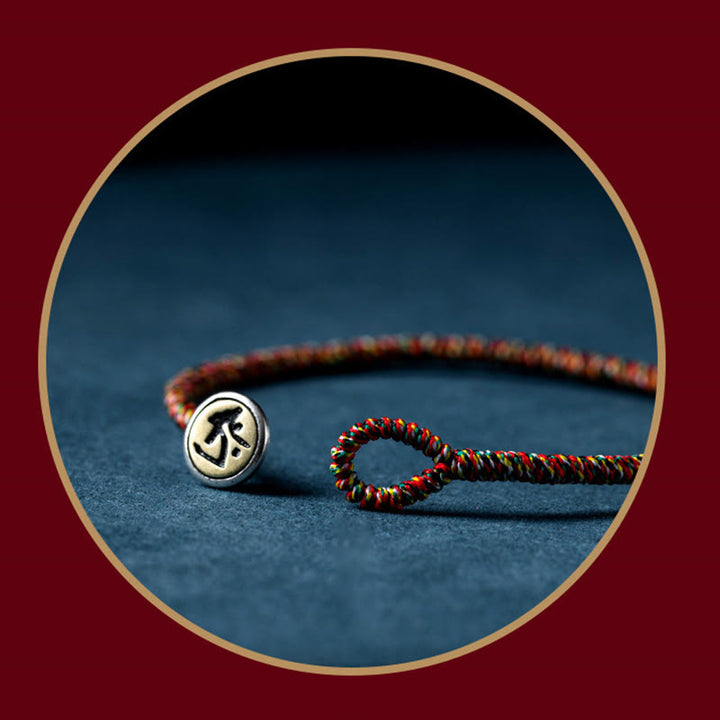 Pulsera de cuerda colorida hecha a mano con Buddha Stones de Plata de Ley 925 del zodíaco chino, protección de Buda natal - image 13