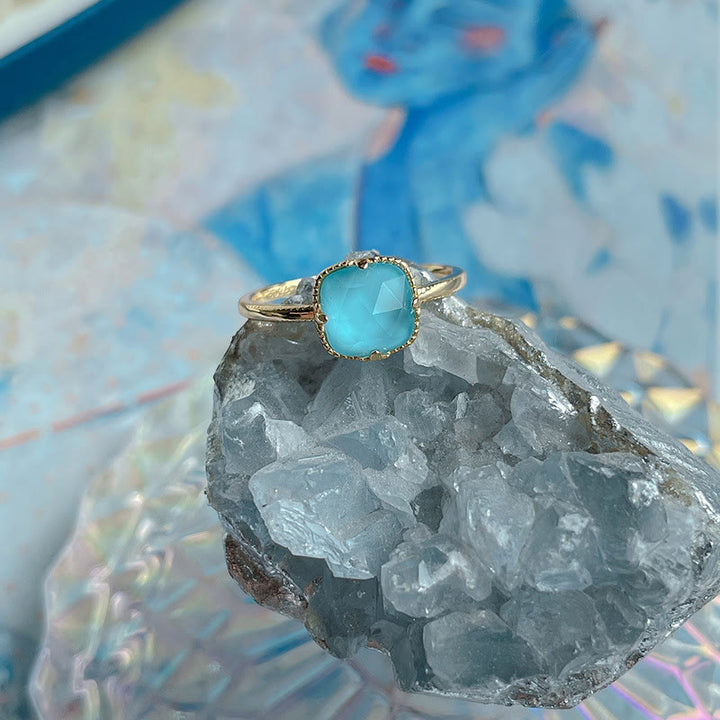 Juego de colgante y collar con anillo de protección chapado en plata de ley 925 con Buddha Stones