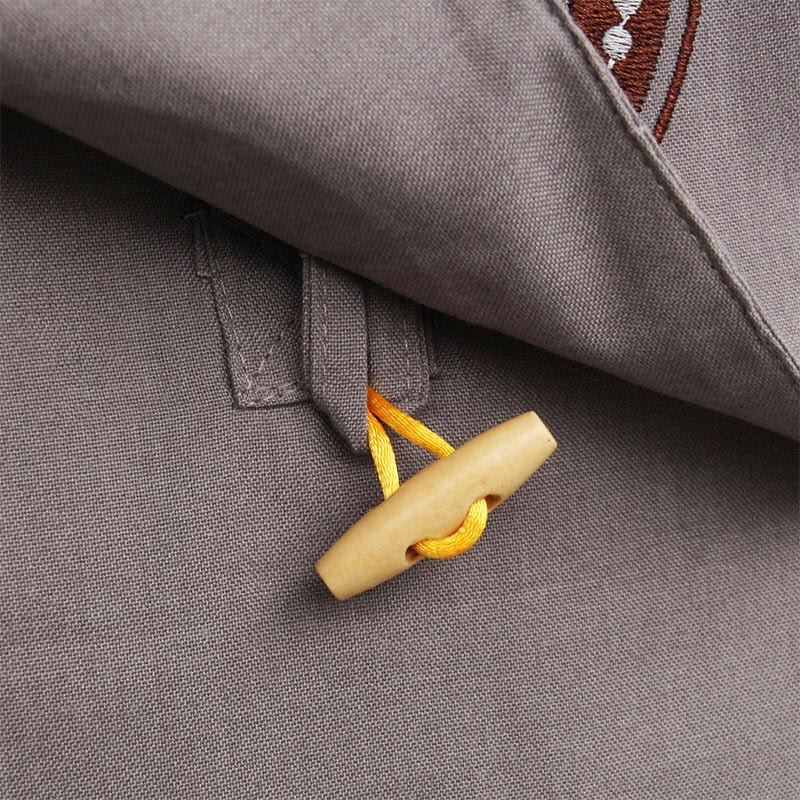 Bolso bandolera de algodón con bordado de loto para práctica de la mente espiritual