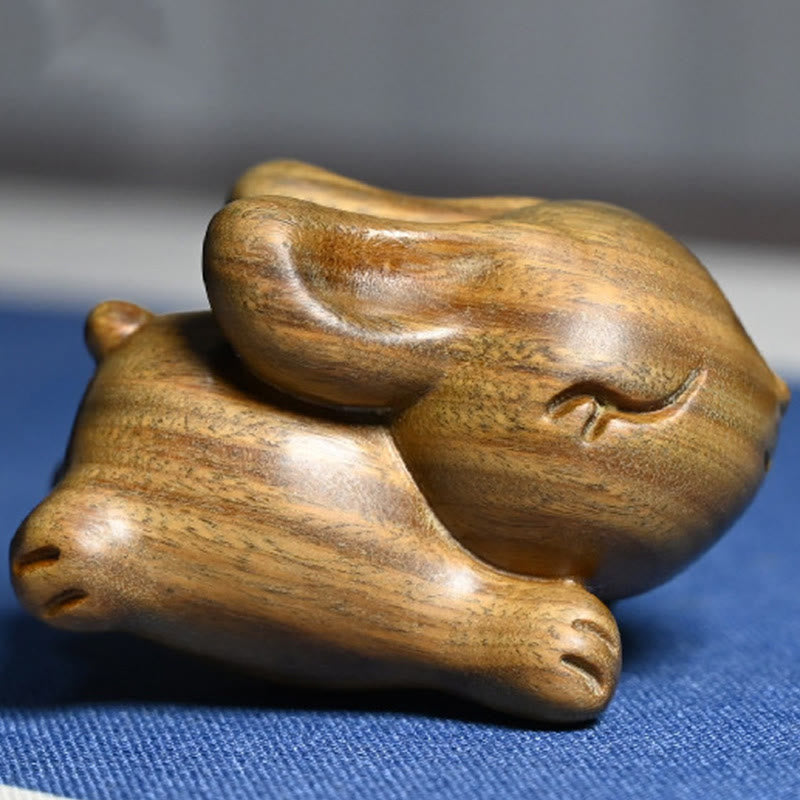 Buddha Stones Sándalo Verde Pequeño Mini Lindo Conejo Conejito Paz Decoraciones - image 10