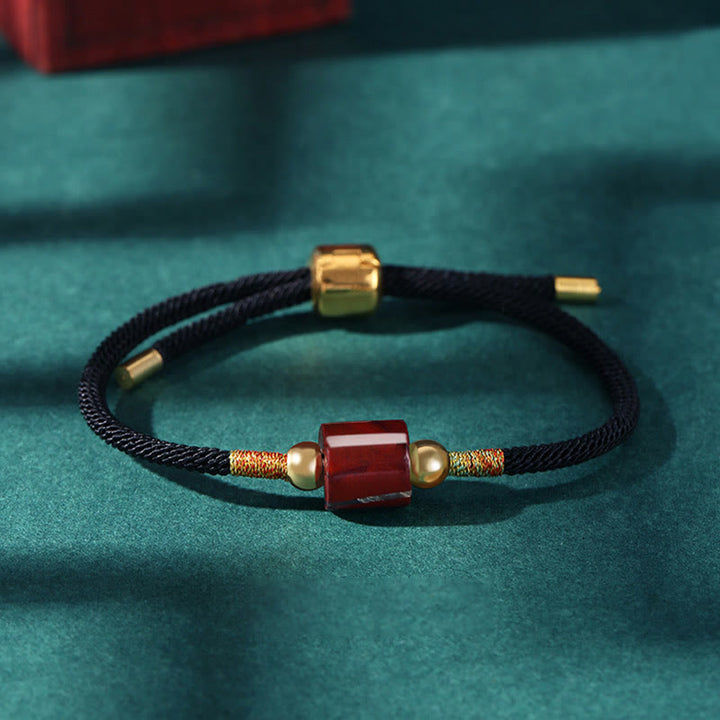 Pulsera de cuerda trenzada hecha a mano con Buddha Stones, Aventurina verde, piedra roja, malaquita, protección de la suerte, Tíbet