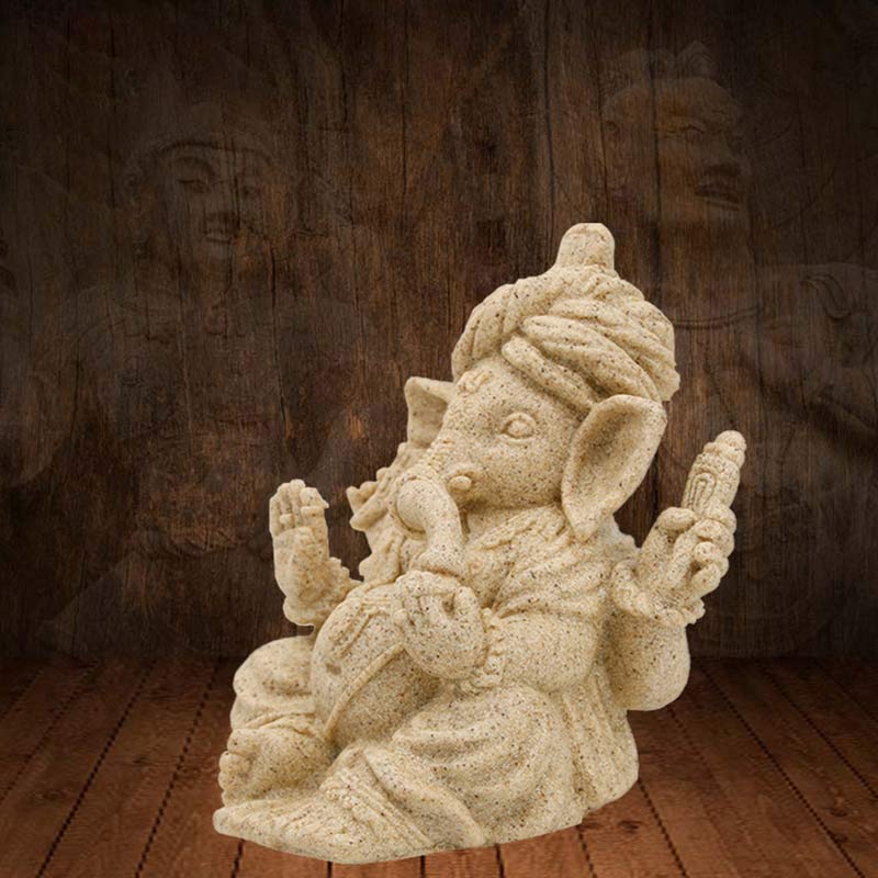 Estatua de elefante Ganesh Ganpati, protección de bendición, decoración del hogar