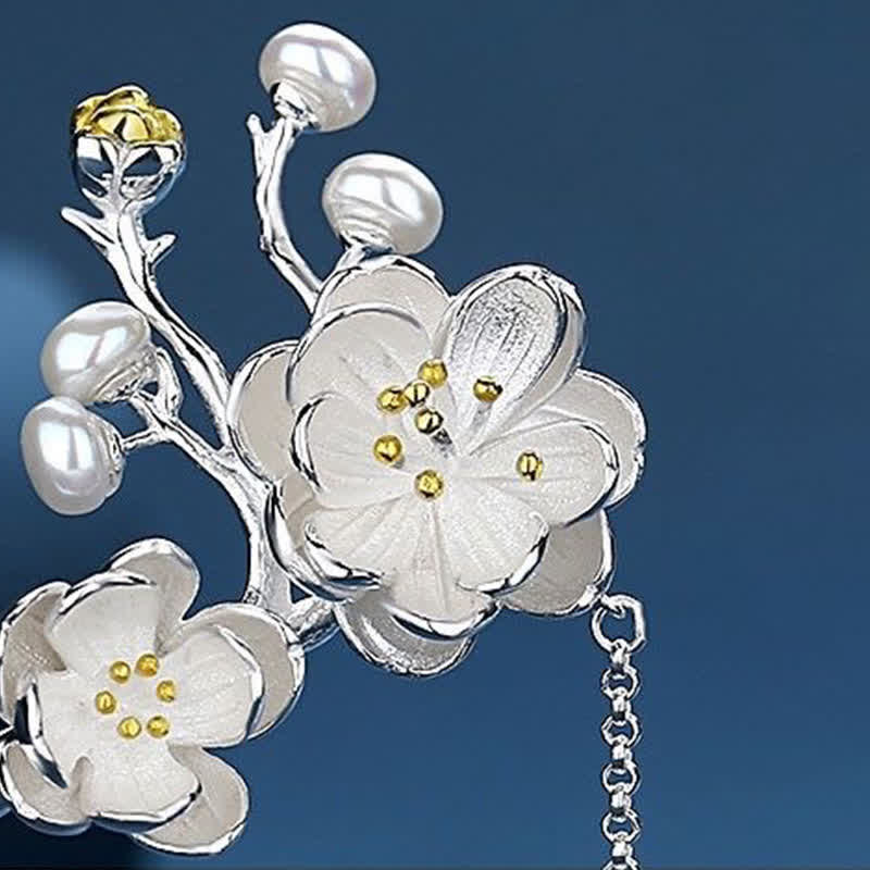 Horquilla con borlas de libertad y amor de mariposa, flor de ciruelo - image 5