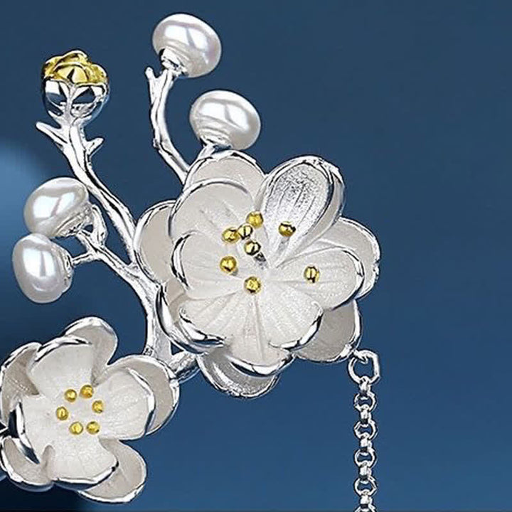 Horquilla con borlas de libertad y amor de mariposa, flor de ciruelo - image 5