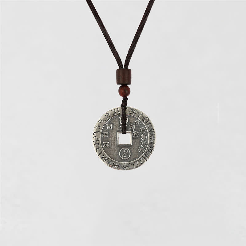 Colgante de collar de energía de equilibrio de estrella de moneda de cobre Bagua Yin Yang de Buddha Stones - image 14