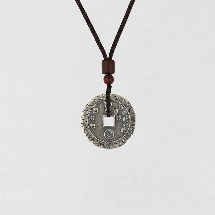 Colgante de collar de energía de equilibrio de estrella de moneda de cobre Bagua Yin Yang de Buddha Stones - image 14