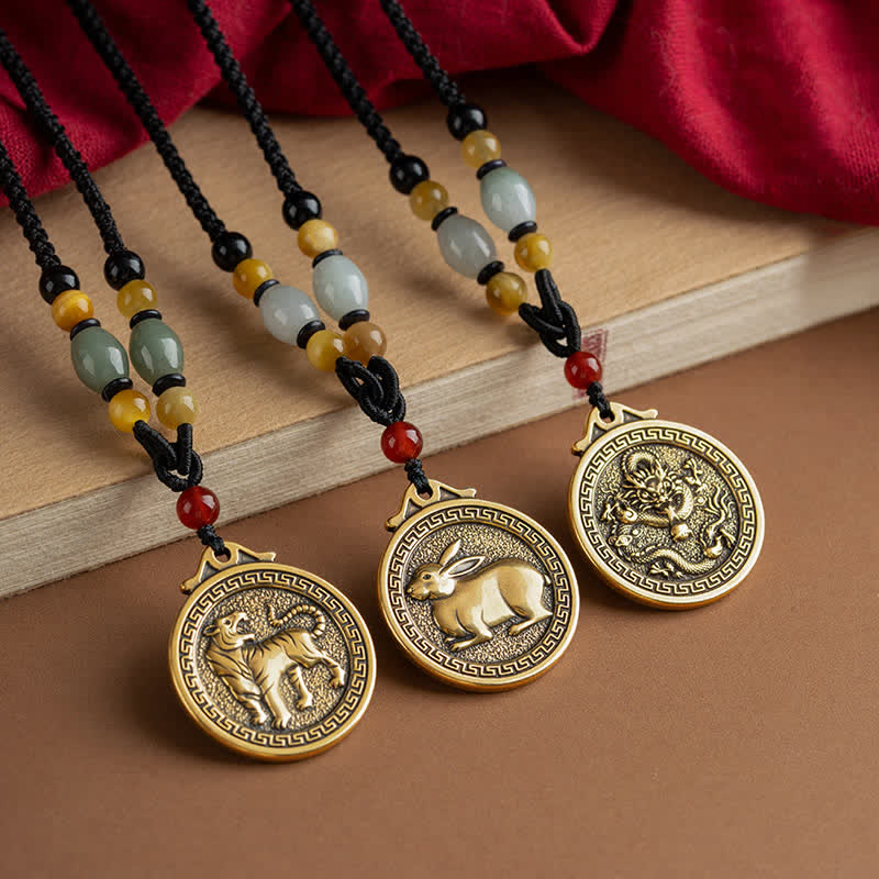 12 colgante del collar de la fortuna de la riqueza del zodiaco chino - image 2