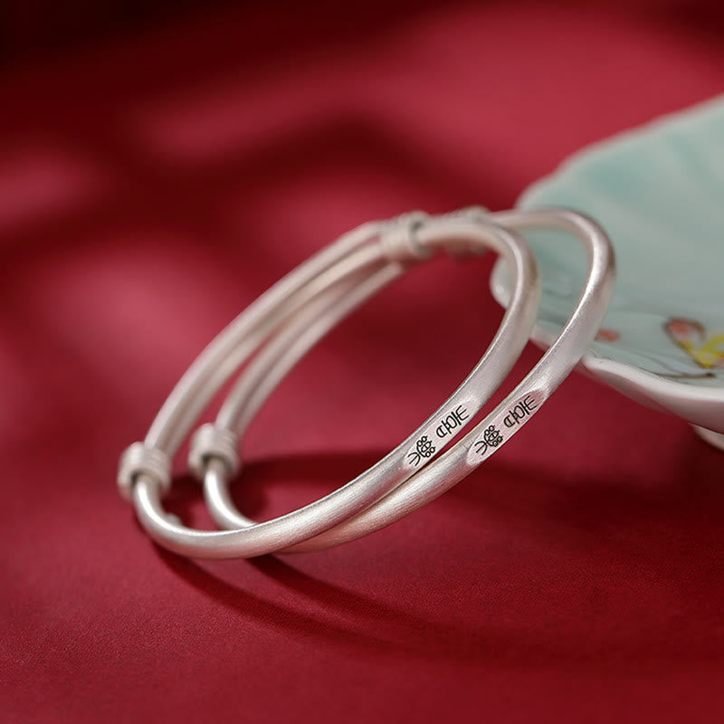 Pulsera para niños con Buddha Stones de plata de ley 999, protección de la paz y la alegría