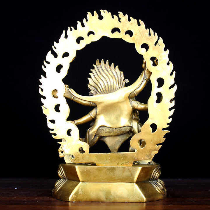 Estatuilla de Bodhisattva Mahakala del Tíbet, decoración de estatua de cobre de compasión