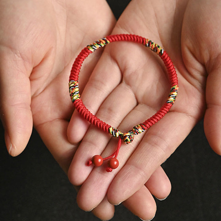 Pulsera de la suerte con protección de cuerda y nudo King Kong de cinco colores