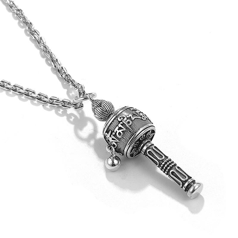 Colgante de collar giratorio con Buddha Stones , Om Mani Padme Hum tibetano, rueda de oración, sabiduría de loto - image 10