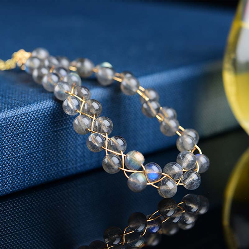 Pulsera de bendición de amor con piedra lunar natural de Buddha Stones
