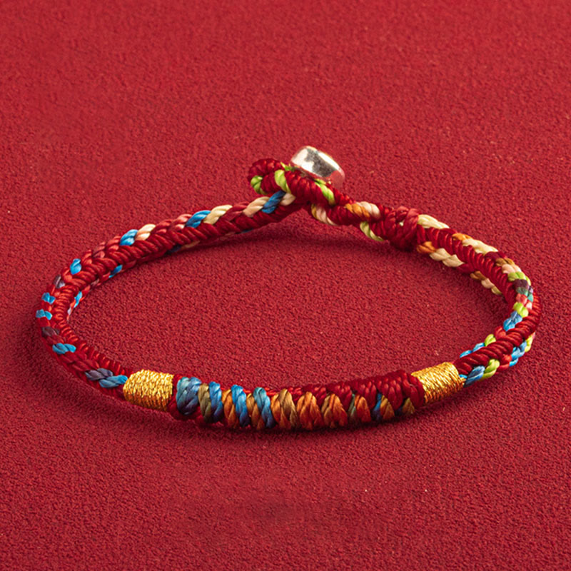 Pulsera multicolor con Buddha Stones &quot;Que estés seguro y afortunado en el próximo año&quot;