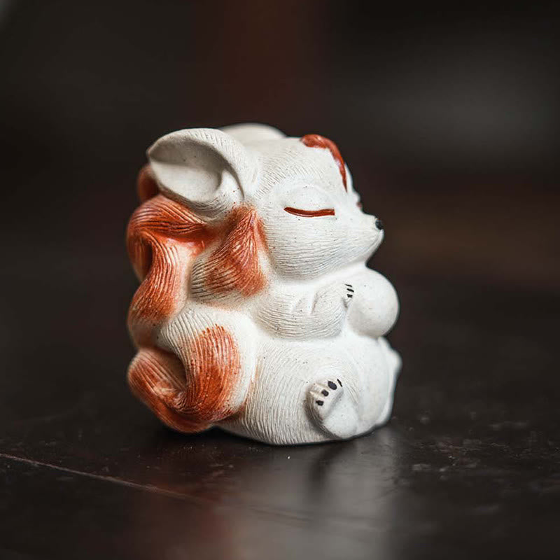 Mini Buddha Stones , arcilla morada, decoración de escritorio de la suerte - image 7