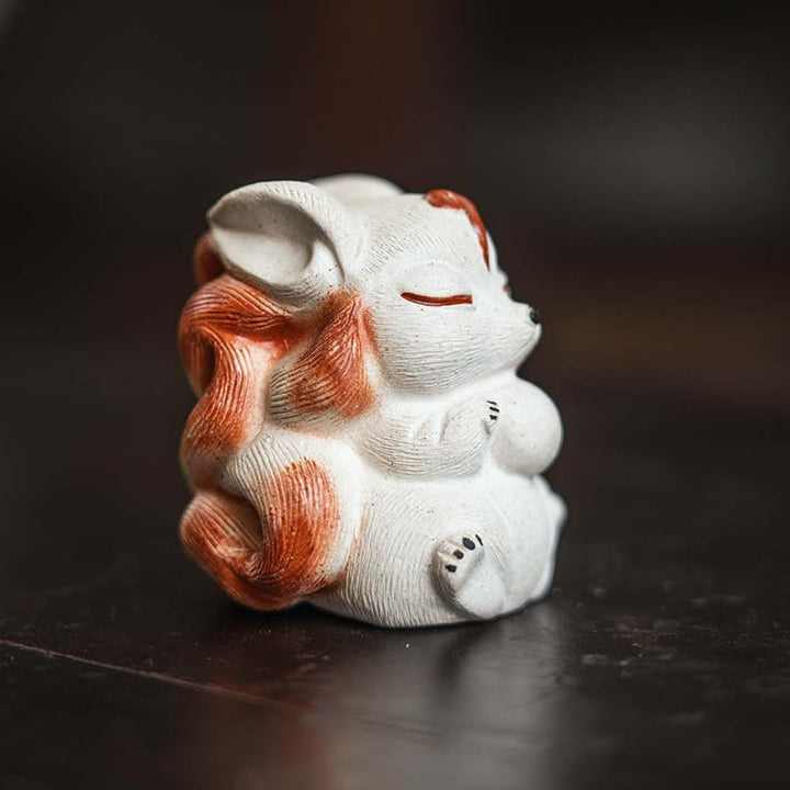 Mini Buddha Stones , arcilla morada, decoración de escritorio de la suerte - image 7