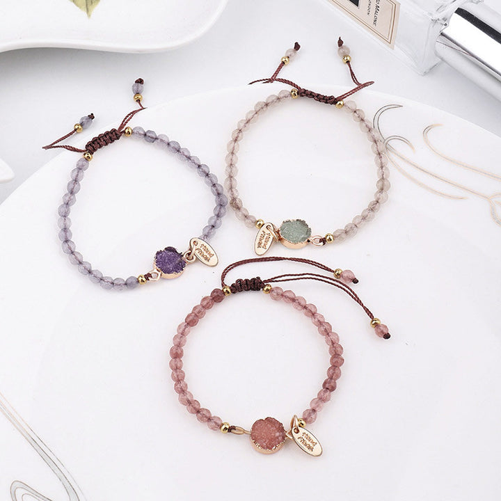Pulsera curativa de la suerte con dije de cristal natural de Buddha Stones