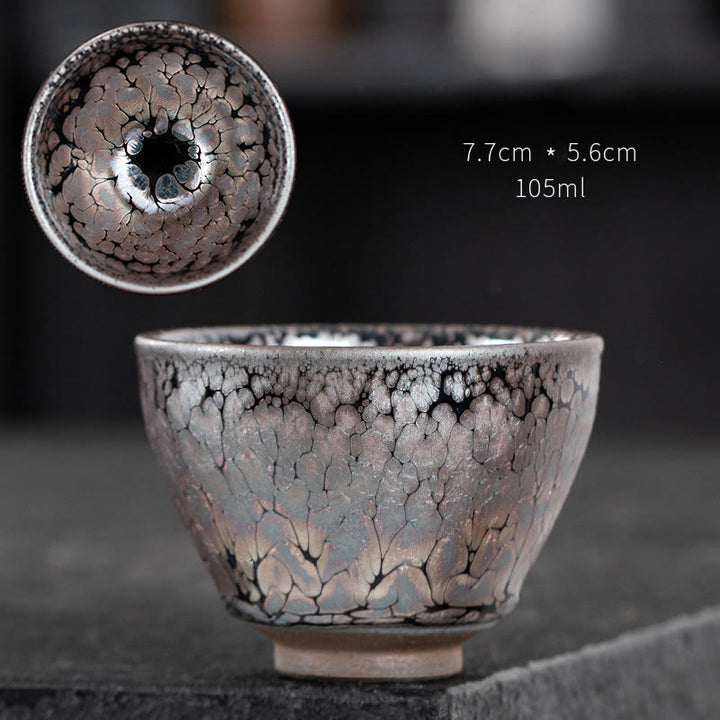 Buddha Stones hechas a mano, flores de cerezo, diseño de Sakura, taza de té de cerámica china Jianzhan, taza de té de Kung Fu