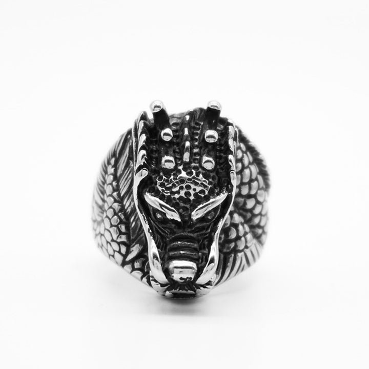 Anillo de acero de titanio Dragon Balance