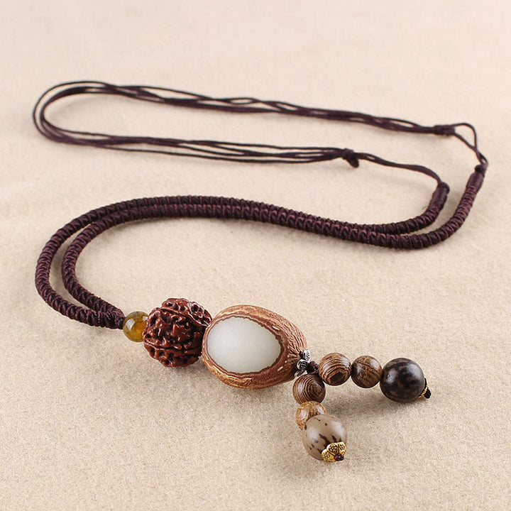 Collar con colgante de armonía de la sabiduría del loto de la semilla de Bodhi de las Buddha Stones - Semilla de Bodhi - image 3